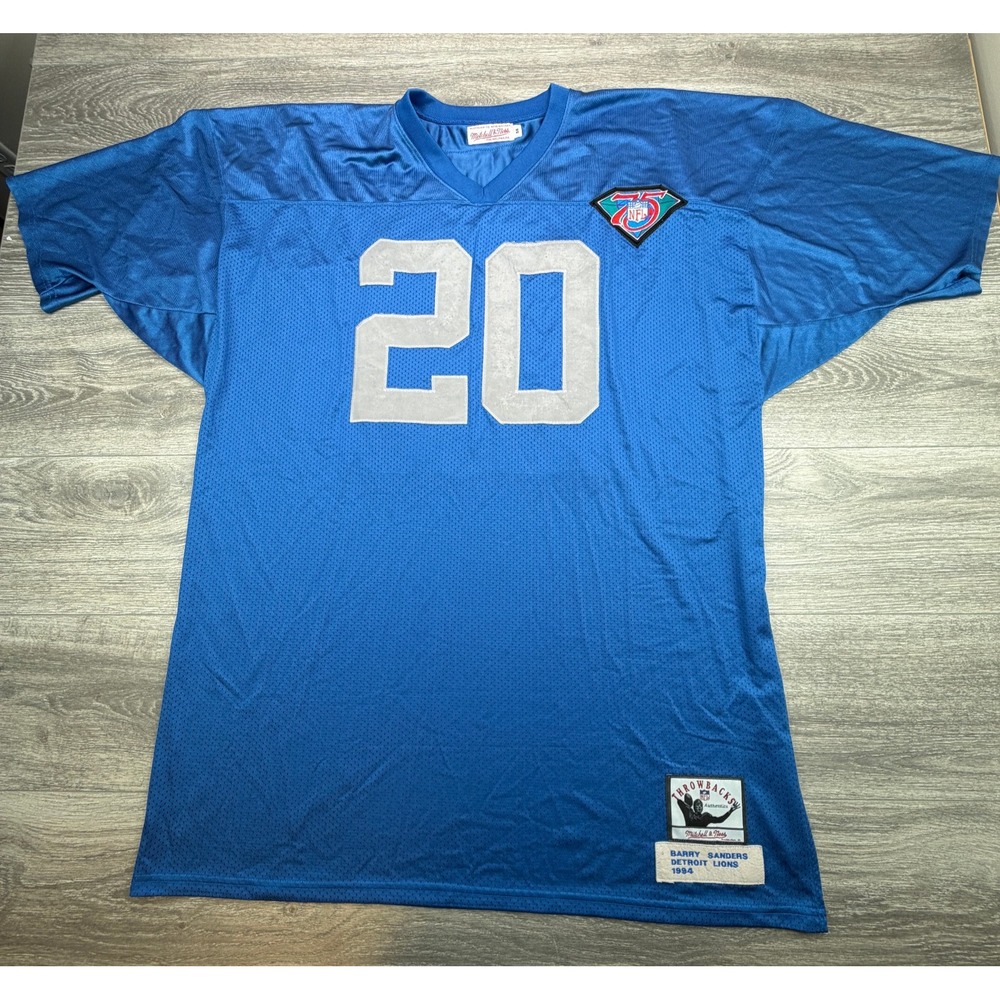 Mitchell & Ness Detroit Lions Barry Sanders # 20 Jersey Men 56 NFL Football VTG